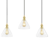 Valerie Island 30.5" Metal/Glass Contemporary Modern  LED Pendant