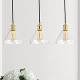 Valerie Island 30.5" Metal/Glass Contemporary Modern  LED Pendant