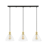 Valerie Island 30.5" Metal/Glass Contemporary Modern  LED Pendant