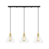 Valerie Island 30.5" Metal/Glass Contemporary Modern  LED Pendant