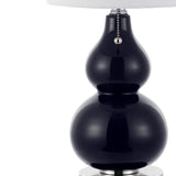 Bonnie 22" Classic Vintage Glass LED Table Lamp with USB Charging Port Set 2