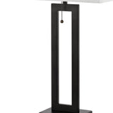 Abner 28.5" Vintage Industrial Iron LED Table Lamp with Pull-Chain and USB Charging Port Set 2