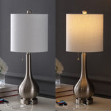 Jacek 24" Modern Classic Gourd Iron LED Table Lamp with Pull-Chain with Dual USB Charging Port Set 2