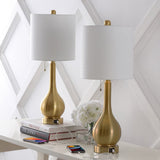 Jacek 24" Modern Classic Gourd Iron LED Table Lamp with Pull-Chain with Dual USB Charging Port Set 2