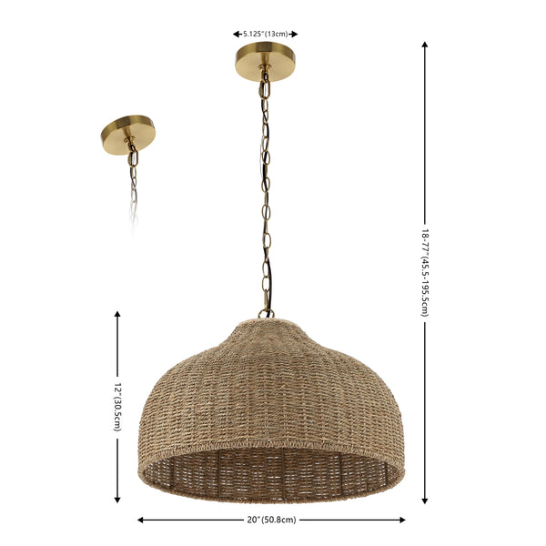 Dimension Image Brown/Brass Gold / 1 Light