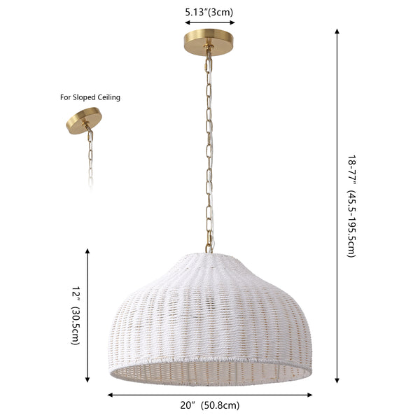 Dimension Image White/Brass Gold