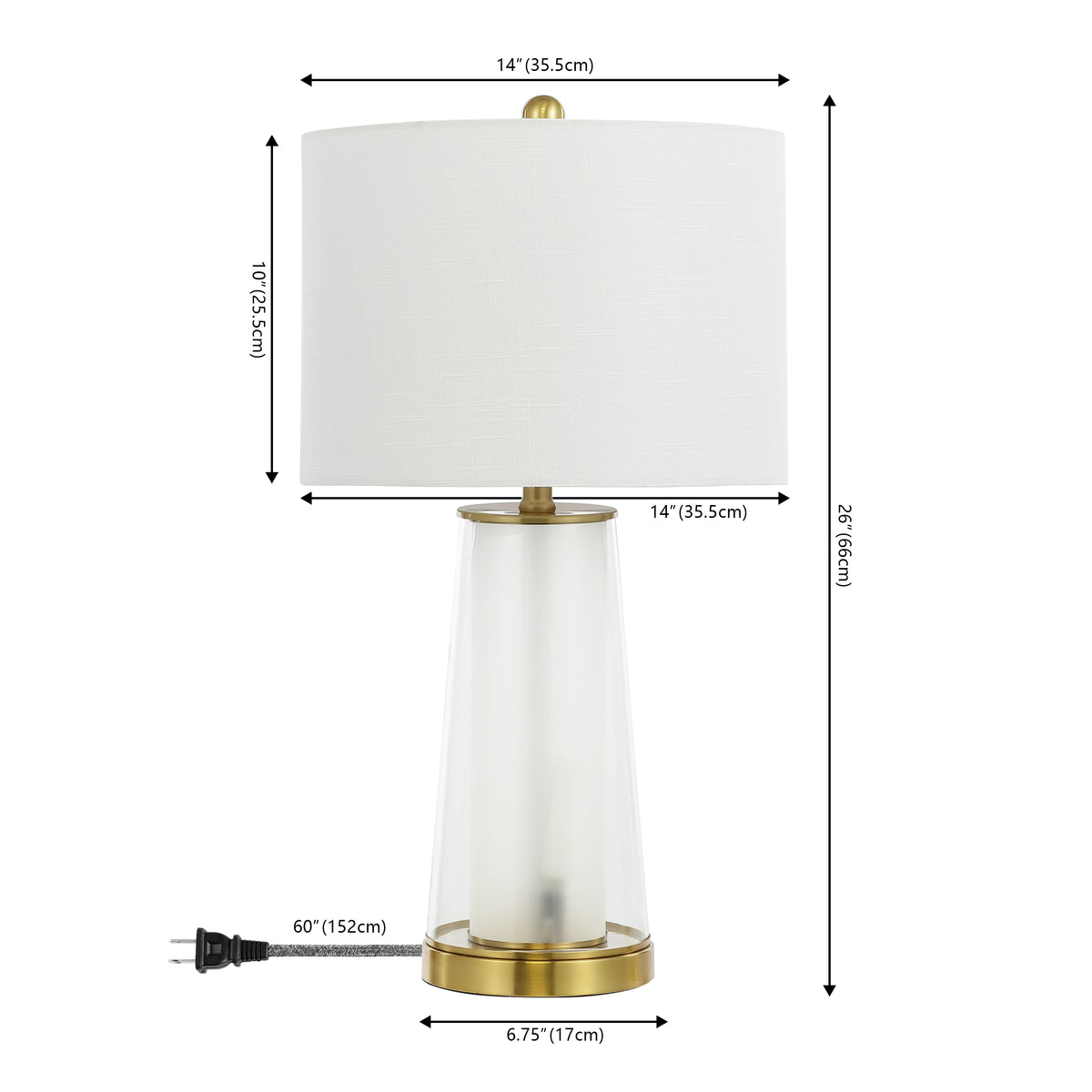 Portable Modern Minimalist Glass/Iron Nightlight LED Table Lamp Set 2