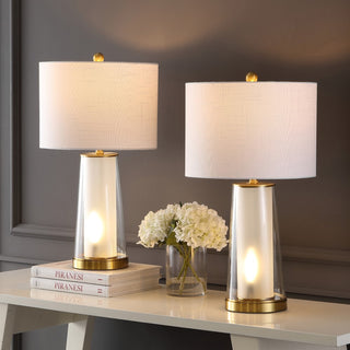 Portable Modern Minimalist Glass/Iron Nightlight LED Table Lamp Set 2