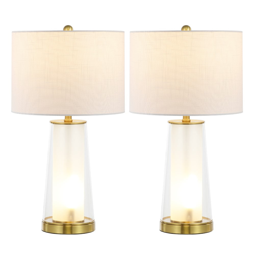 Portable Modern Minimalist Glass/Iron Nightlight LED Table Lamp Set 2