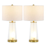 Portable Modern Minimalist Glass/Iron Nightlight LED Table Lamp Set 2