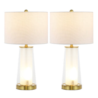 Portable Modern Minimalist Glass/Iron Nightlight LED Table Lamp Set 2