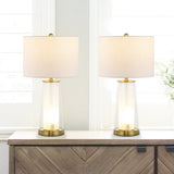 Portable Modern Minimalist Glass/Iron Nightlight LED Table Lamp Set 2
