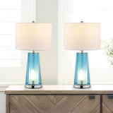 Portable Modern Minimalist Glass/Iron Nightlight LED Table Lamp Set 2