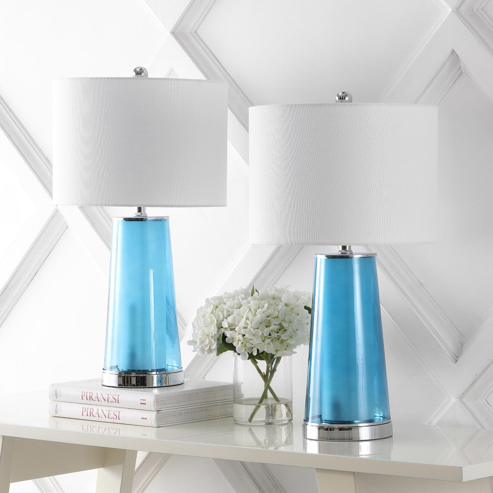 Portable Modern Minimalist Glass/Iron Nightlight LED Table Lamp Set 2
