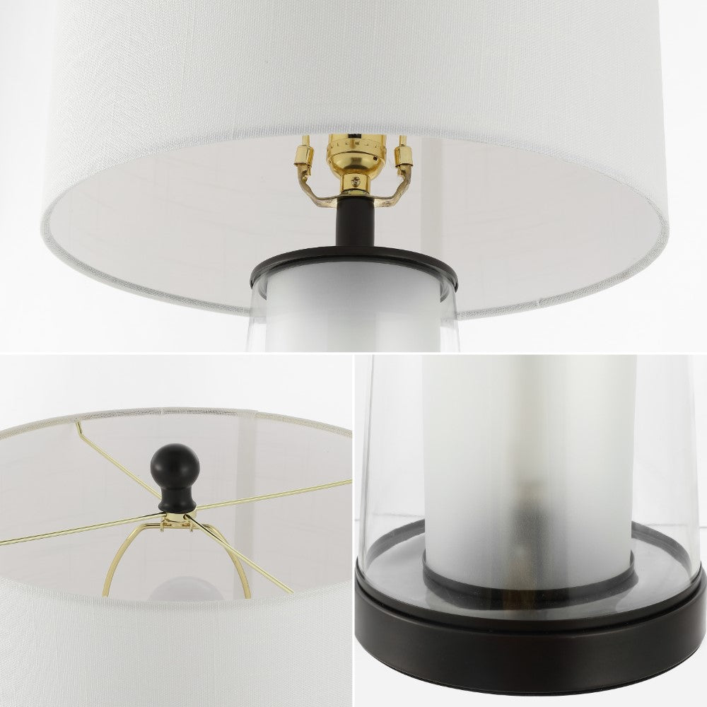 Retro 26" Modern Minimalist Glass/Iron Nightlight LED Table Lamp Set 2