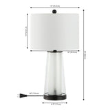 Retro 26" Modern Minimalist Glass/Iron Nightlight LED Table Lamp Set 2
