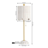 Cape 27.5" Coastal Bohemian Rattan/Iron Scalloped Buffet LED Table Lamp with Pull Chain (Set of 2) Set 2
