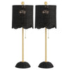 Black/Brass Gold (Set of 2)