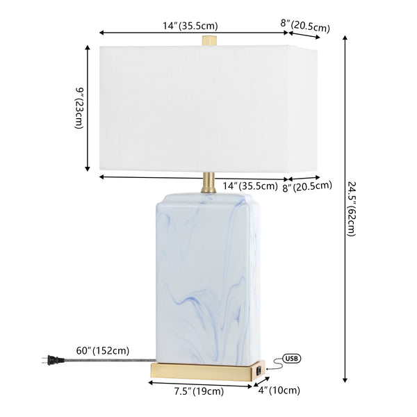 Dimension Image Blue/White (Set of 2)