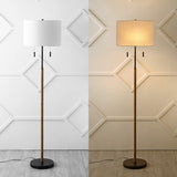 Maude 61" Rustic Farmhouse Iron Candlestick Pull Chains LED Floor Lamp