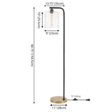 Possini 60.75" Modern Minimalist Metal/Ribbed Glass LED Floor Lamp