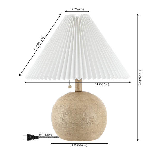 Dimension Image Beige Wood Finish/White