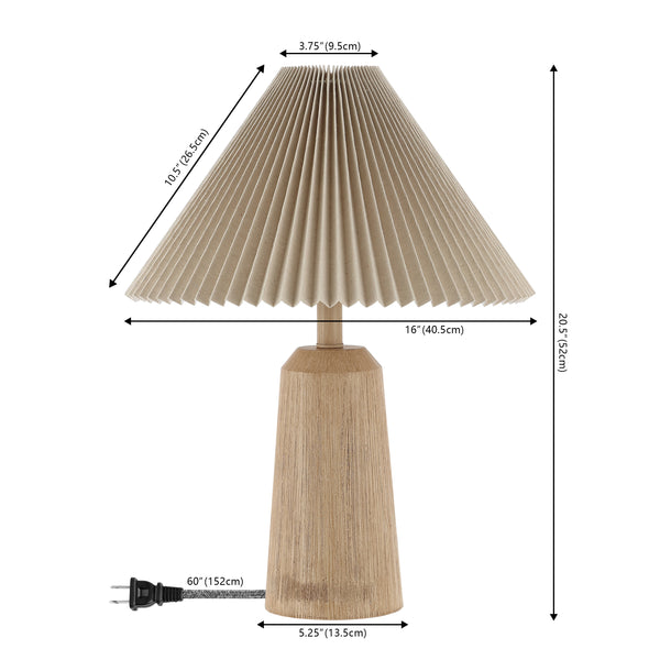Dimension Image Beige Wood Finish