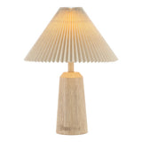 Ishika 20.5" Rustic Scandinavian Resin/Iron Lighthouse LED Table Lamp with Pleated Shade
