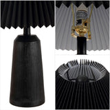 Ishika 20.5" Rustic Scandinavian Resin/Iron Lighthouse LED Table Lamp with Pleated Shade