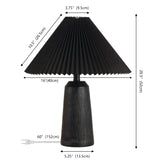 Ishika 20.5" Rustic Scandinavian Resin/Iron Lighthouse LED Table Lamp with Pleated Shade