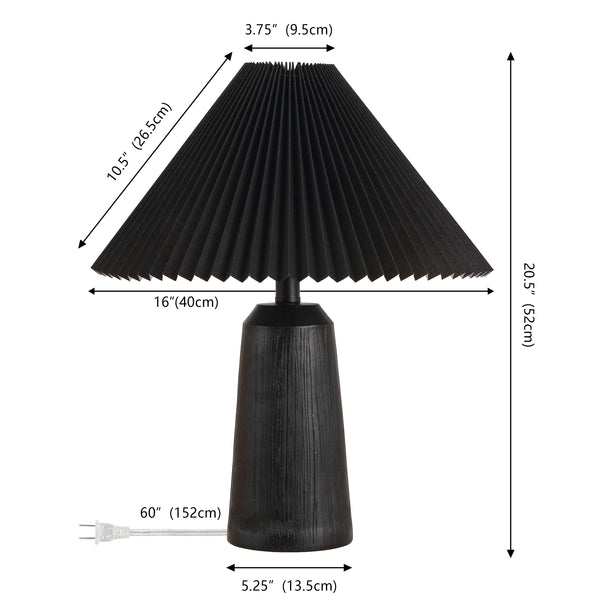 Dimension Image Black Wood Finish
