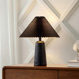 Ishika 20.5" Rustic Scandinavian Resin/Iron Lighthouse LED Table Lamp with Pleated Shade