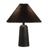Ishika 20.5" Rustic Scandinavian Resin/Iron Lighthouse LED Table Lamp with Pleated Shade