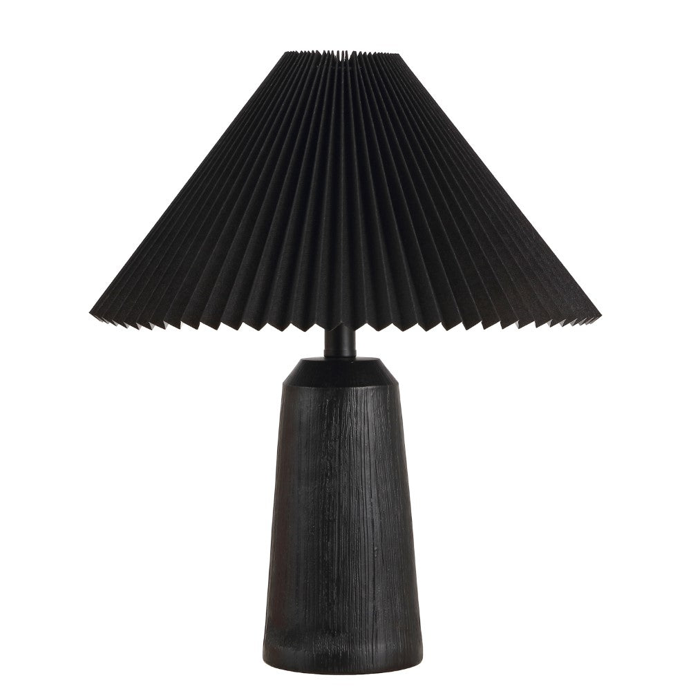 Ishika 20.5" Rustic Scandinavian Resin/Iron Lighthouse LED Table Lamp with Pleated Shade