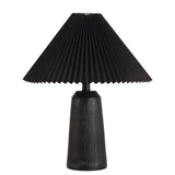 Ishika 20.5" Rustic Scandinavian Resin/Iron Lighthouse LED Table Lamp with Pleated Shade