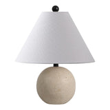 Talenor 16" Modern Minimalist Travertine Globe LED Table Lamp