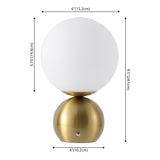 Silverpine 9.5 in. Modern Minimalist Metal Rechargeable Integrated Dimmable LED Table Lamp with Touch Sensor