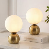 Silverpine 9.5 in. Modern Minimalist Metal Rechargeable Integrated Dimmable LED Table Lamp with Touch Sensor