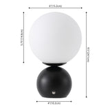 Silverpine 9.5 in. Modern Minimalist Metal Rechargeable Integrated Dimmable LED Table Lamp with Touch Sensor