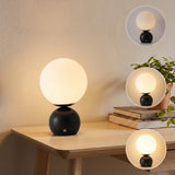 Silverpine 9.5 in. Modern Minimalist Metal Rechargeable Integrated Dimmable LED Table Lamp with Touch Sensor
