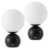 Silverpine 9.5 in. Modern Minimalist Metal Rechargeable Integrated Dimmable LED Table Lamp with Touch Sensor