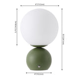 Silverpine 9.5 in. Modern Minimalist Metal Rechargeable Integrated Dimmable LED Table Lamp with Touch Sensor