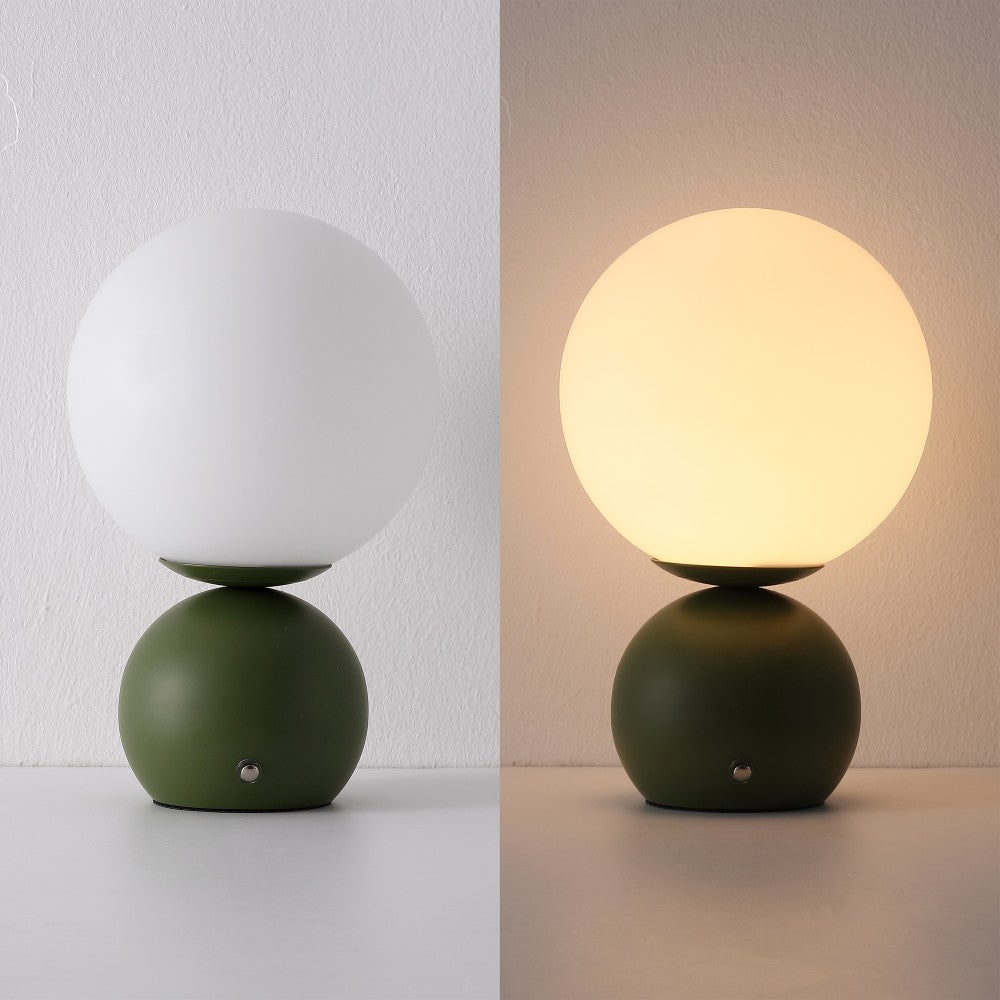 Silverpine 9.5 in. Modern Minimalist Metal Rechargeable Integrated Dimmable LED Table Lamp with Touch Sensor