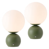 Silverpine 9.5 in. Modern Minimalist Metal Rechargeable Integrated Dimmable LED Table Lamp with Touch Sensor