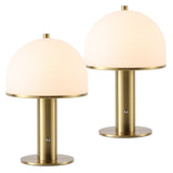 Wildwood 12.3 in. Modern Metal Rechargeable Integrated Dimmable LED Table Lamp with Touch Sensor