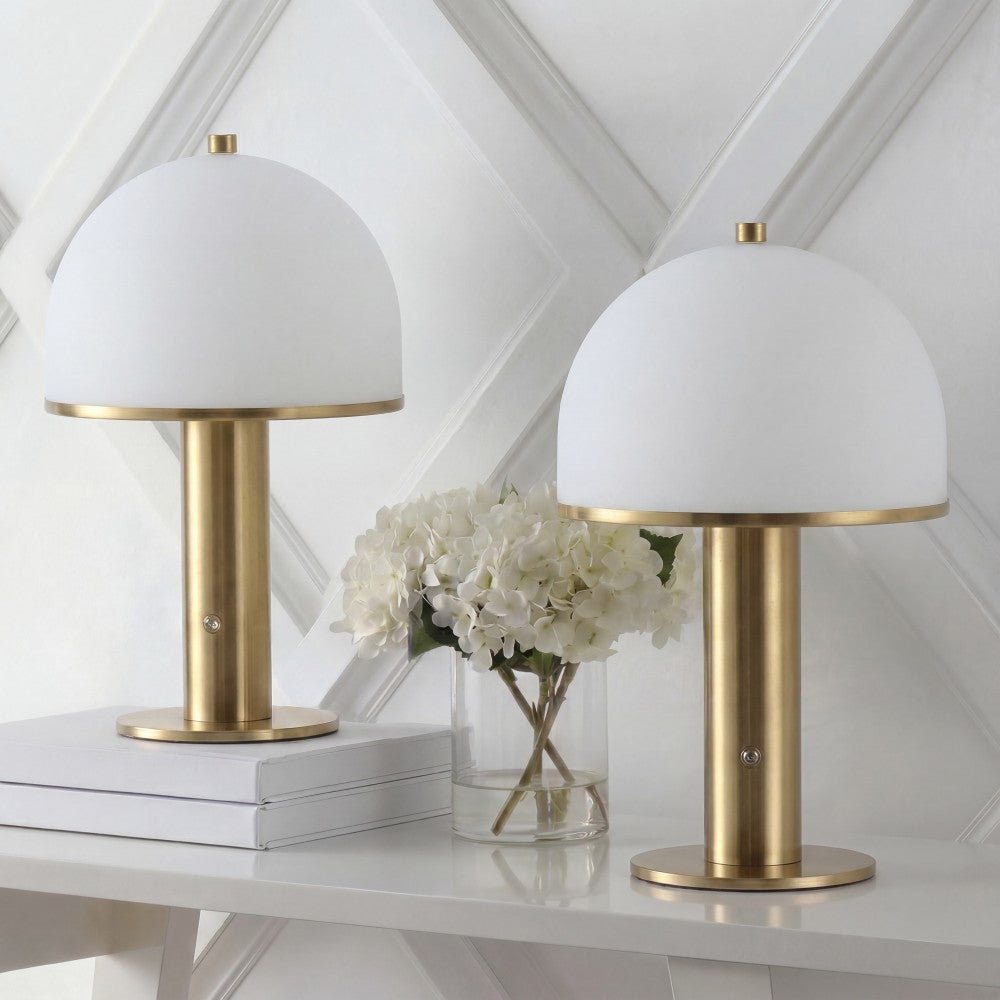 Wildwood 12.3 in. Modern Metal Rechargeable Integrated Dimmable LED Table Lamp with Touch Sensor