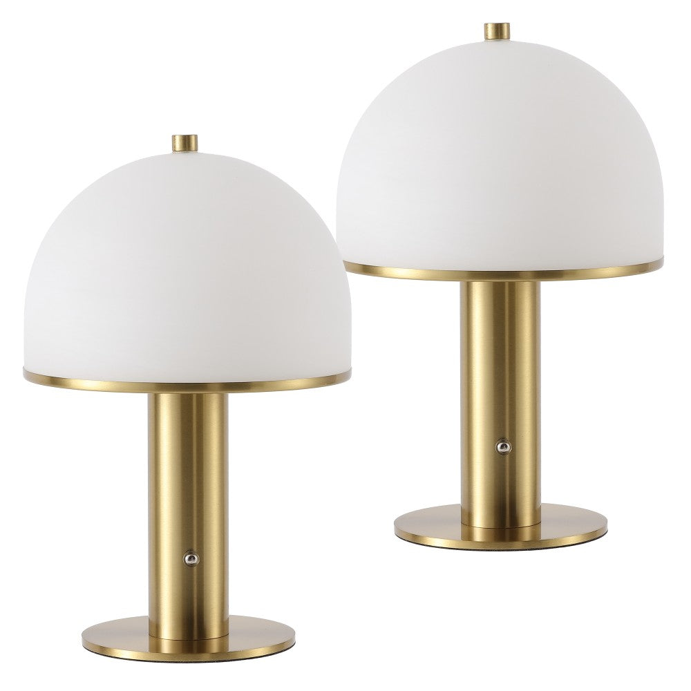Wildwood 12.3 in. Modern Metal Rechargeable Integrated Dimmable LED Table Lamp with Touch Sensor