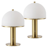 Wildwood 12.3 in. Modern Metal Rechargeable Integrated Dimmable LED Table Lamp with Touch Sensor