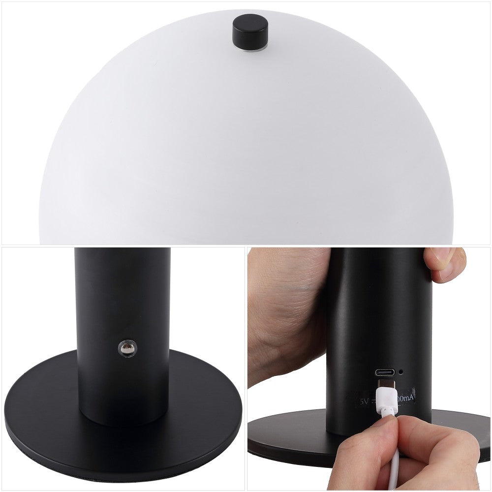 Wildwood 12.3 in. Modern Metal Rechargeable Integrated Dimmable LED Table Lamp with Touch Sensor
