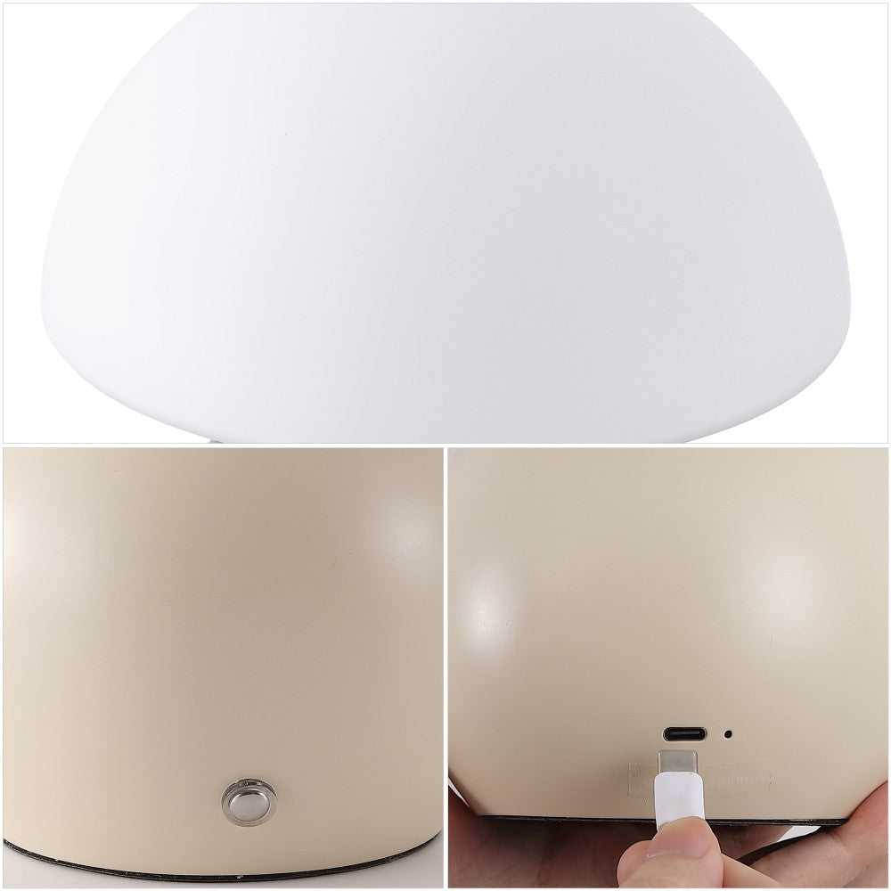 Arbor 7.3 in. Modern Minimalist Metal and Glass Rechargeable Integrated Touch Sensor Dimmable LED Table Lamp